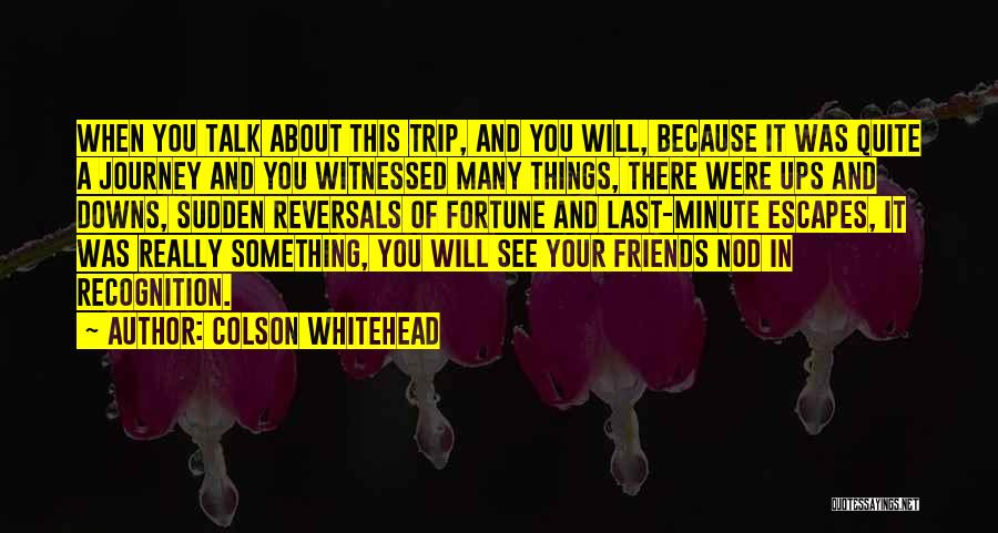 Friends Talk About You Quotes By Colson Whitehead