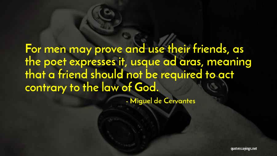 Friends That Only Use You Quotes By Miguel De Cervantes