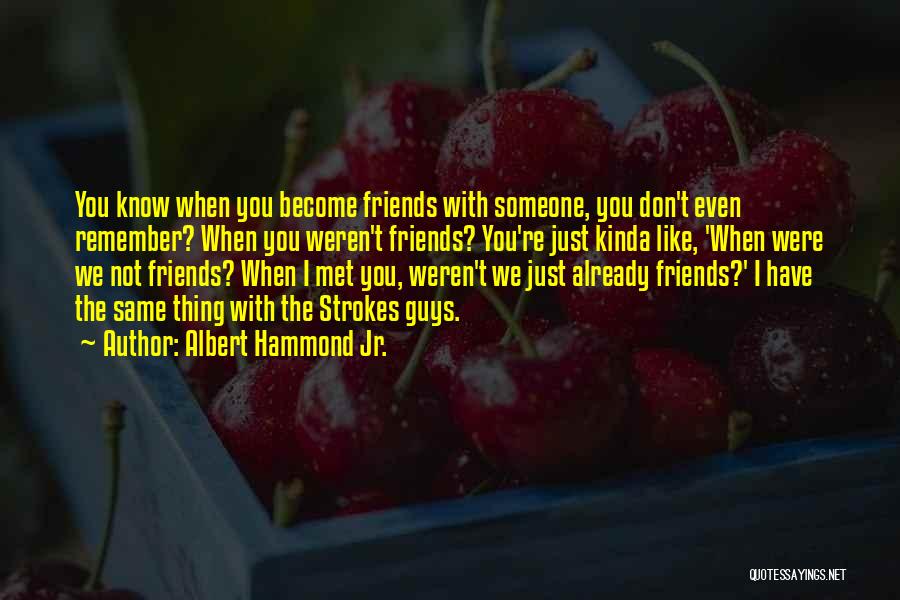 Friends That You Just Met Quotes By Albert Hammond Jr.