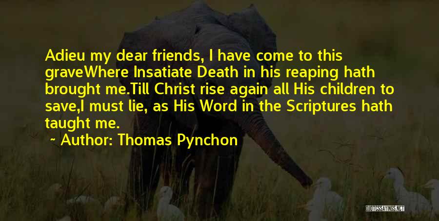 Friends Till Death Quotes By Thomas Pynchon