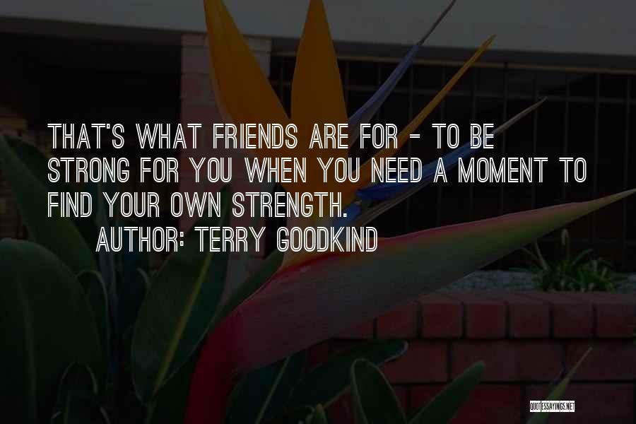 Friends To Be Strong Quotes By Terry Goodkind