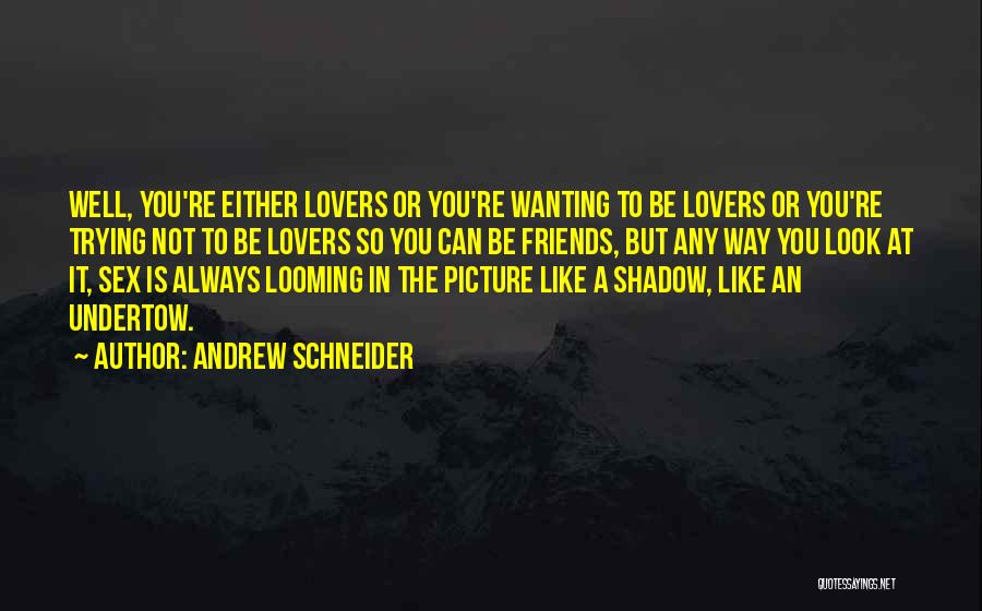 Friends Wanting More Quotes By Andrew Schneider