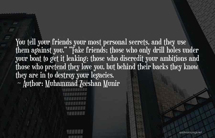 Friends Who Are Fake Quotes By Muhammad Zeeshan Munir