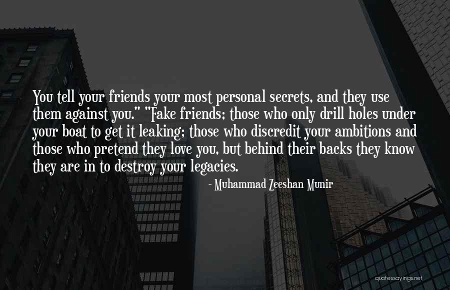 Friends Who Are Fake Quotes By Muhammad Zeeshan Munir