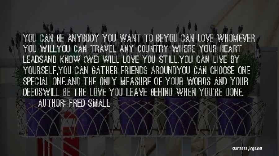 Friends Who Leave You Behind Quotes By Fred Small