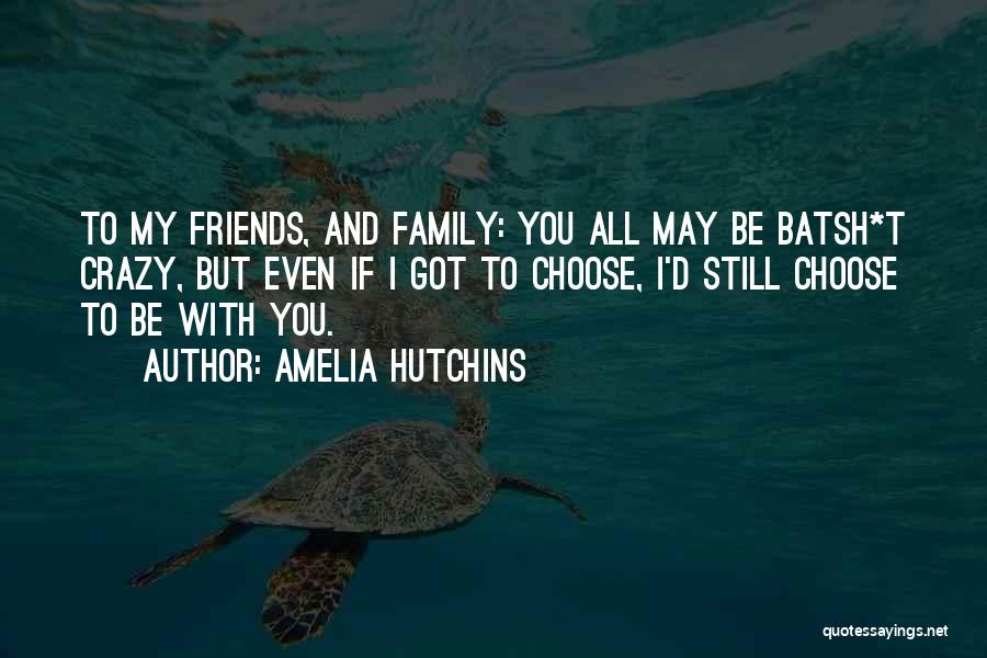 Friends You Choose Quotes By Amelia Hutchins