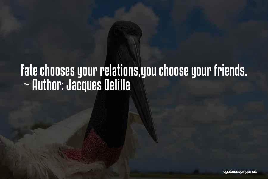 Friends You Choose Quotes By Jacques Delille