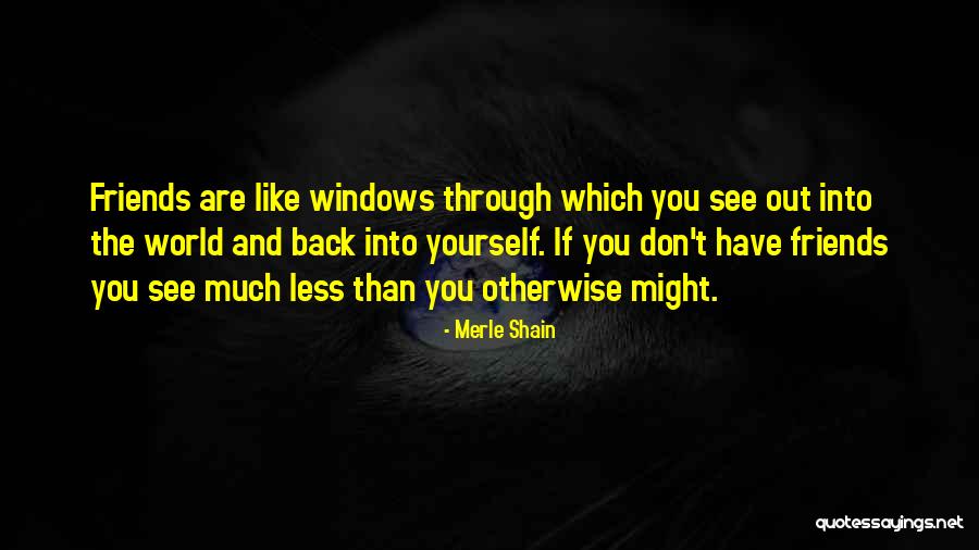 Friends You Don't See Quotes By Merle Shain Friends You Don't See Quotes By Merle Shain