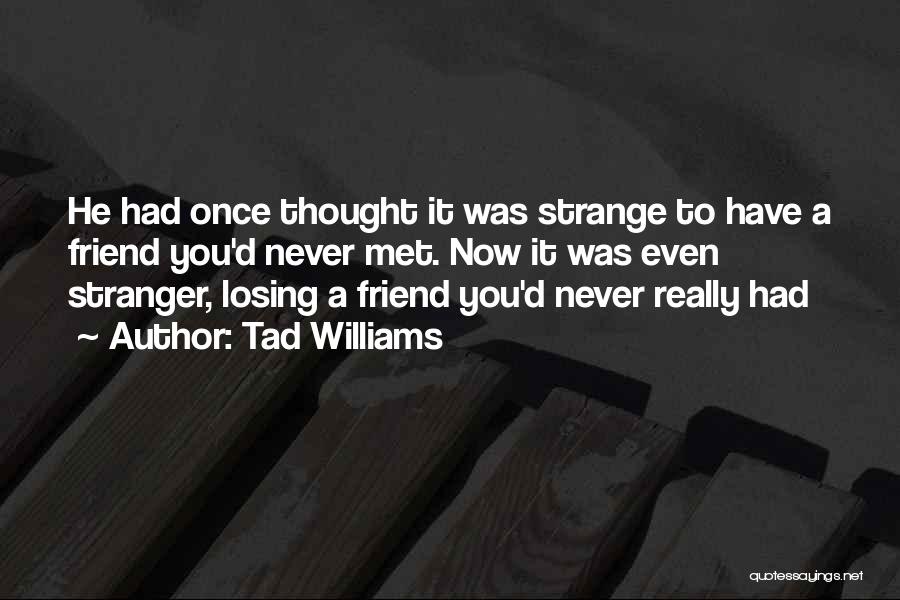 Friends You Have Never Met Quotes By Tad Williams