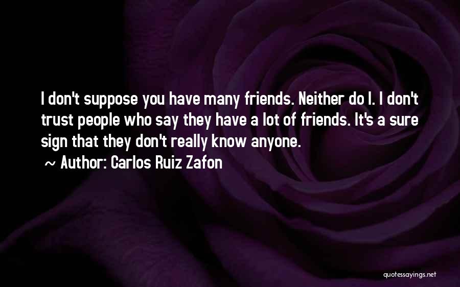Friends You Trust Quotes By Carlos Ruiz Zafon