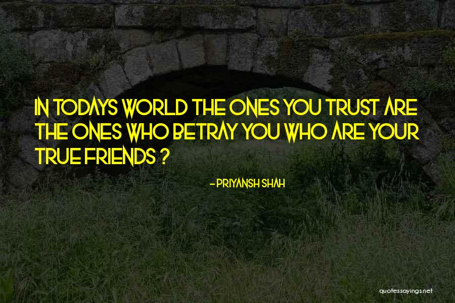 Friends You Trust Quotes By Priyansh Shah