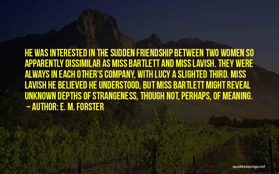 Friendship And Meaning Quotes By E. M. Forster