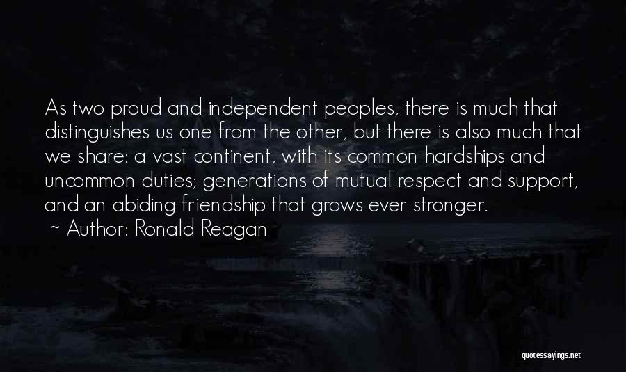 Friendship And Support Quotes By Ronald Reagan