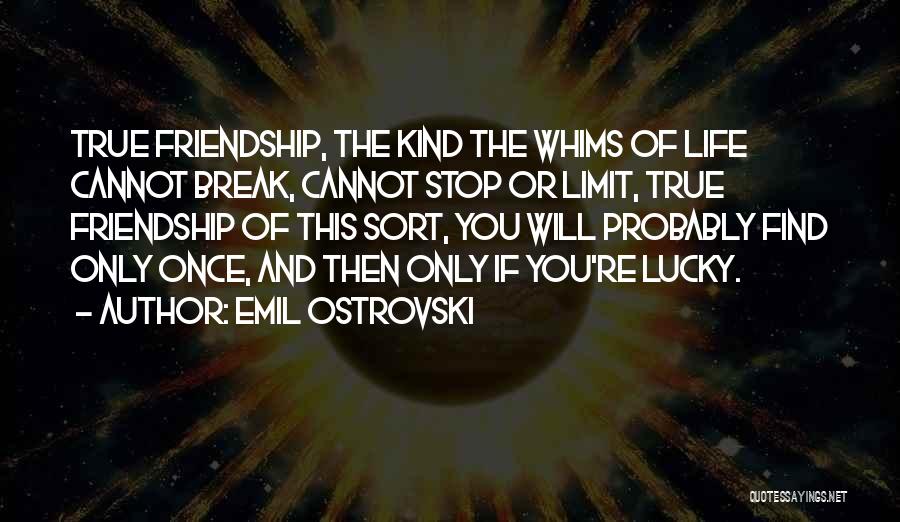 Friendship Break Up Quotes By Emil Ostrovski