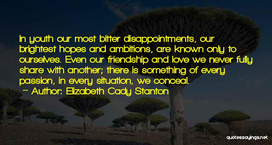 Friendship Disappointment Quotes By Elizabeth Cady Stanton