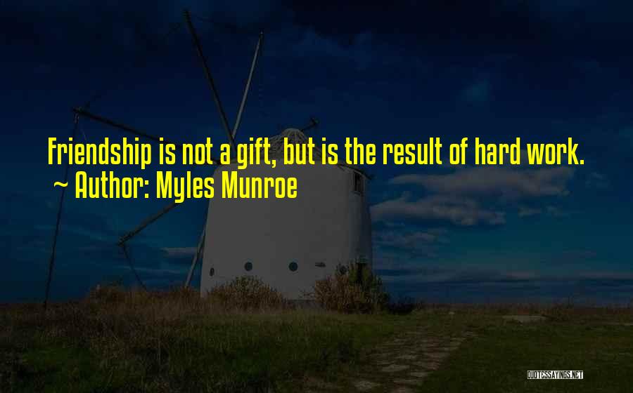 Friendship Is Hard Quotes By Myles Munroe