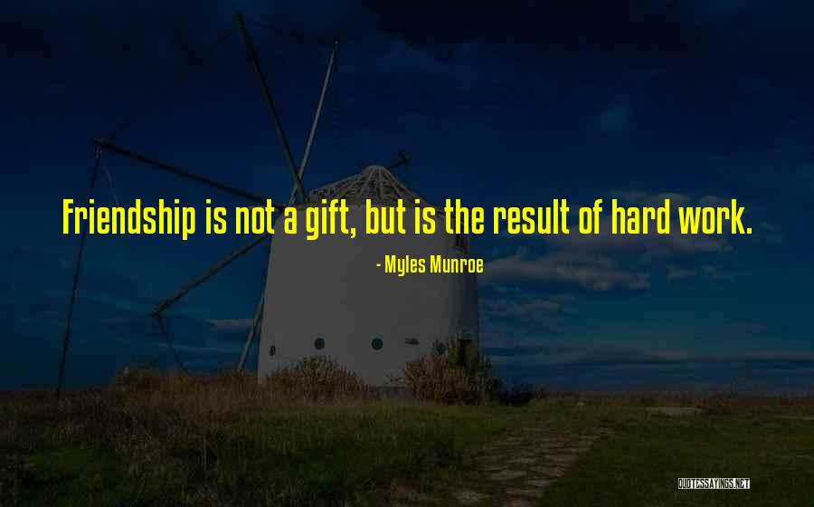 Friendship Is Hard Quotes By Myles Munroe