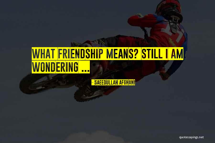 Friendship Means Quotes By Saeedullah Afghani Friendship Means Quotes By Saeedullah Afghani