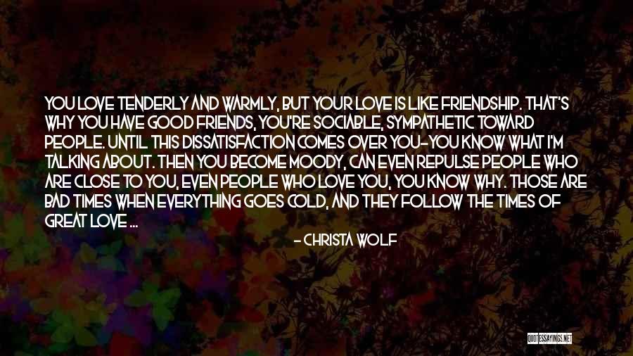 Friendship Over Love Quotes By Christa Wolf