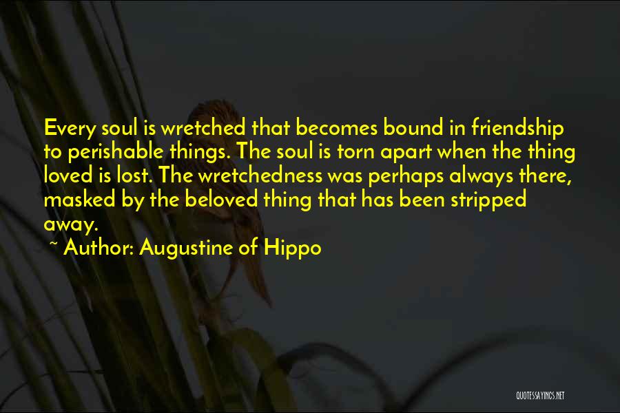 Friendship Torn Quotes By Augustine Of Hippo