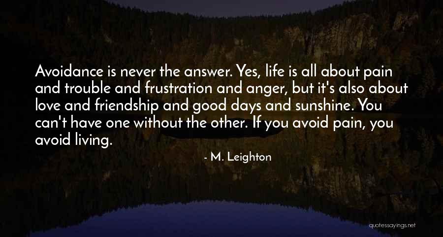Friendship Trouble Quotes By M. Leighton Friendship Trouble Quotes By M. Leighton