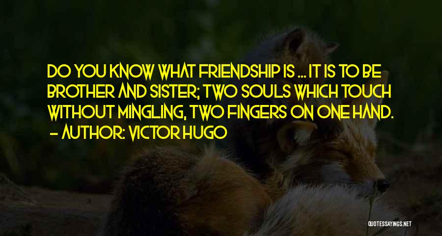 Friendship With Sister Quotes By Victor Hugo