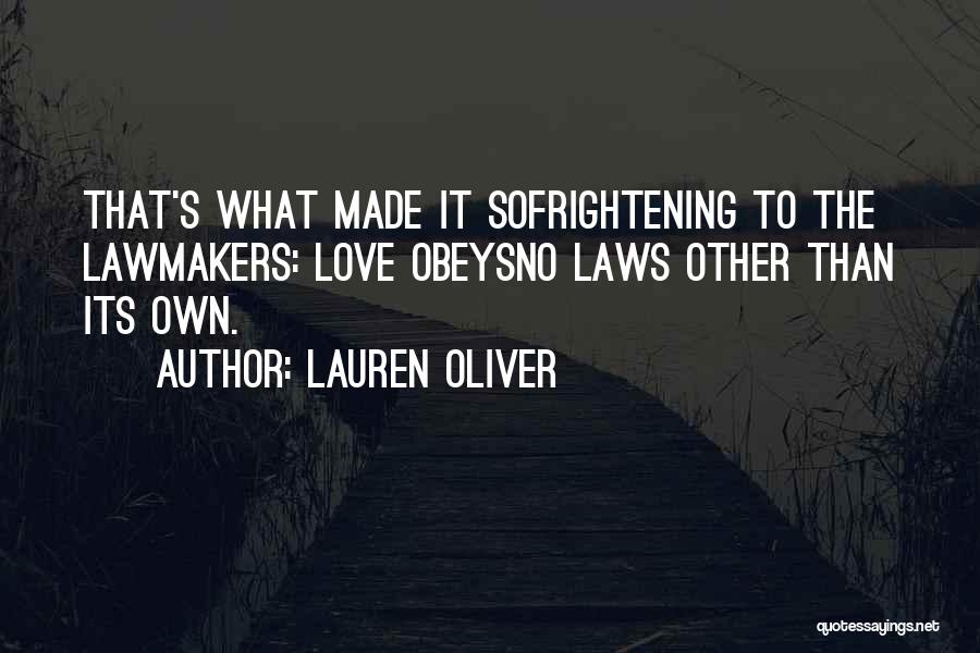 Frightening Love Quotes By Lauren Oliver