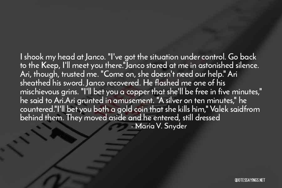 From Me To Him Love Quotes By Maria V. Snyder From Me To Him Love Quotes By Maria V. Snyder