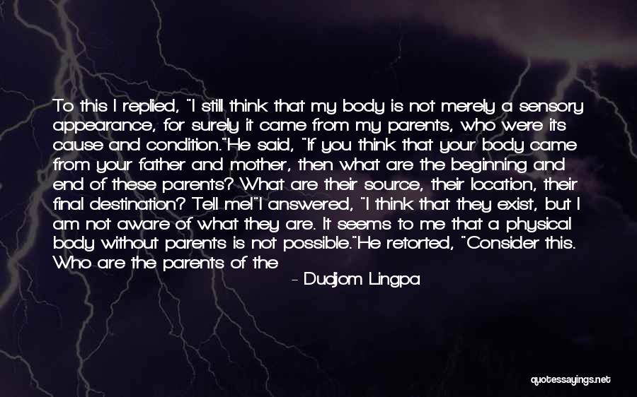 From Mother To Father Quotes By Dudjom Lingpa