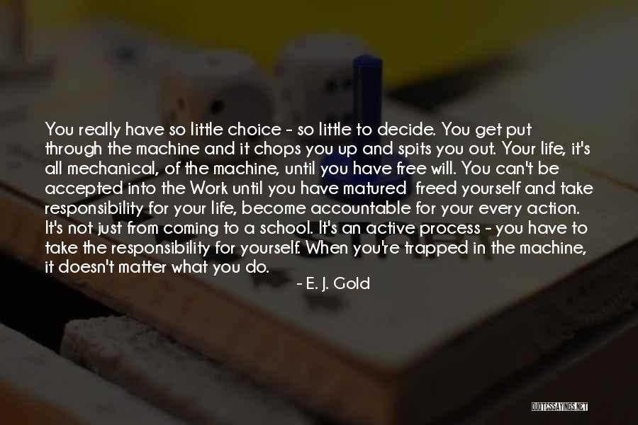 From School To Work Quotes By E. J. Gold