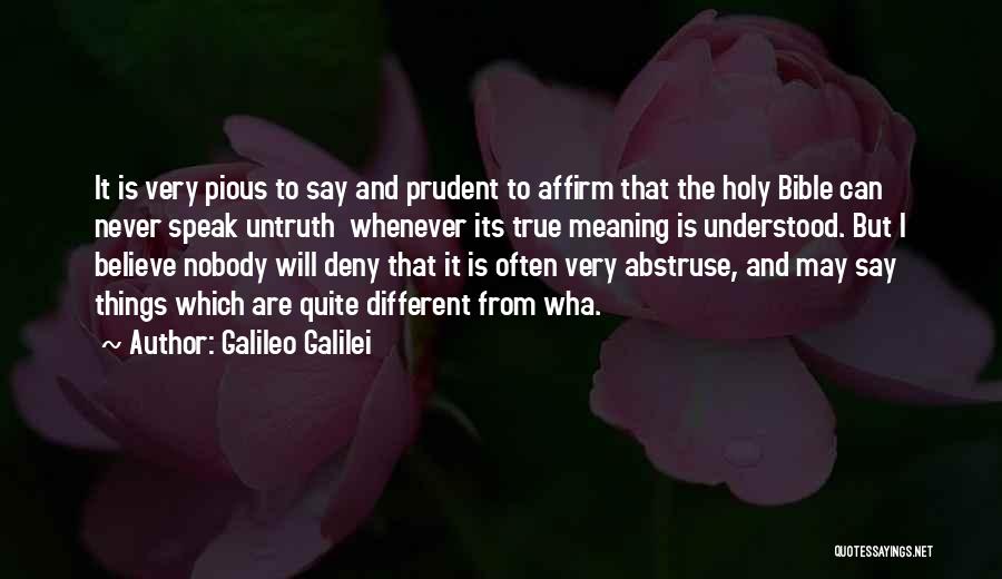 From The Bible Quotes By Galileo Galilei