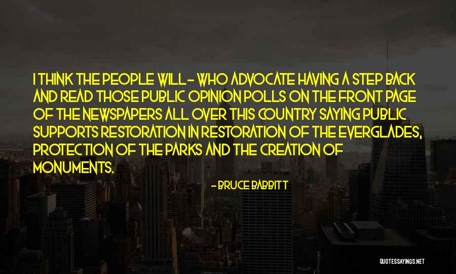 Front And Back Quotes By Bruce Babbitt Front And Back Quotes By Bruce Babbitt