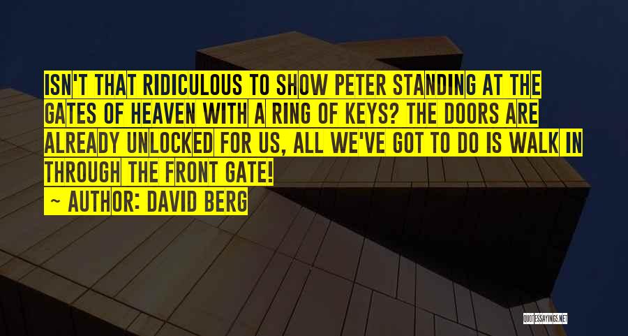 Front Doors Quotes By David Berg