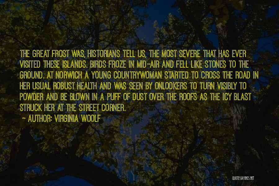 Frost On The Ground Quotes By Virginia Woolf
