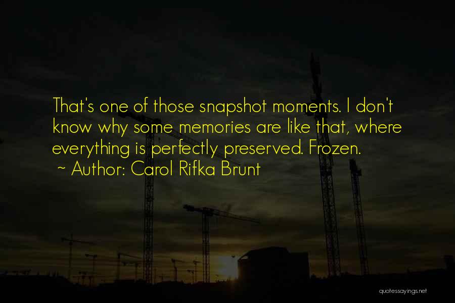 Frozen Moments Quotes By Carol Rifka Brunt