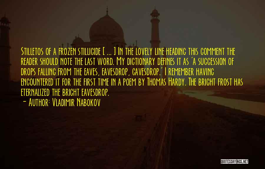 Frozen Time Quotes By Vladimir Nabokov