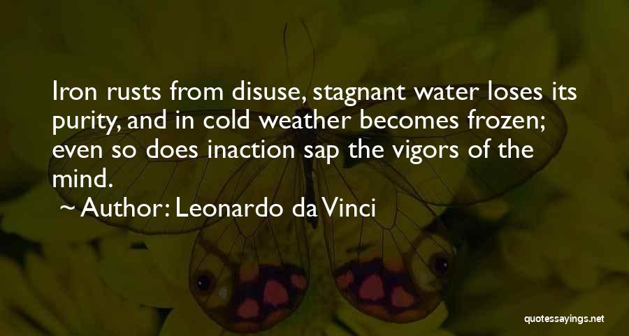 Frozen Water Quotes By Leonardo Da Vinci