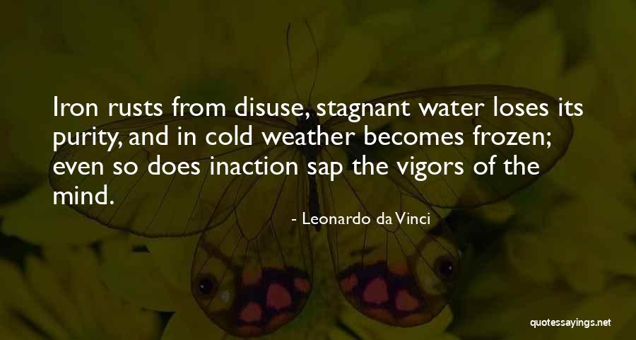 Frozen Water Quotes By Leonardo Da Vinci