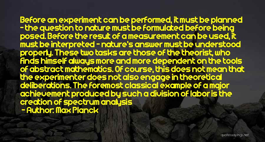 Fruit Of Labor Quotes By Max Planck