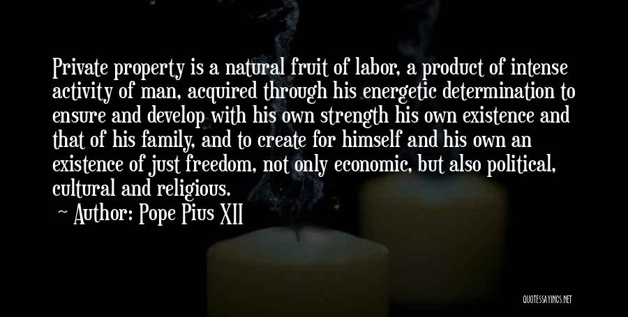 Fruit Of My Labor Quotes By Pope Pius XII