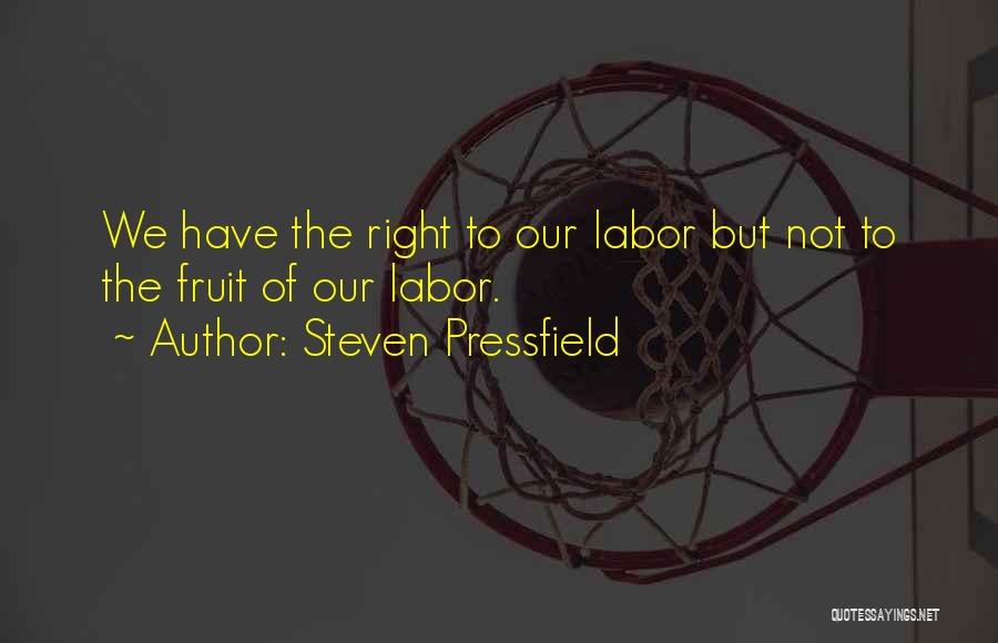 Fruit Of My Labor Quotes By Steven Pressfield