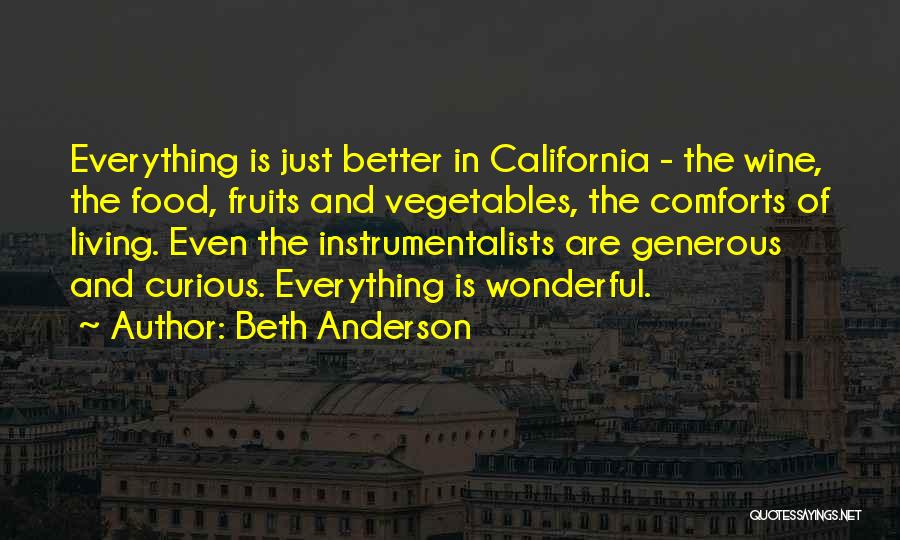 Fruits And Vegetables Quotes By Beth Anderson