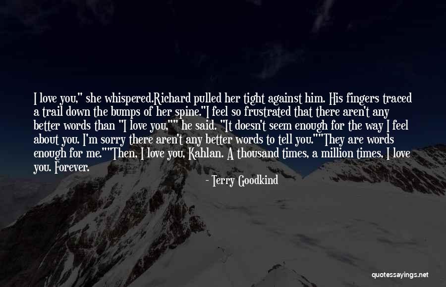 Frustrated Love Quotes By Terry Goodkind