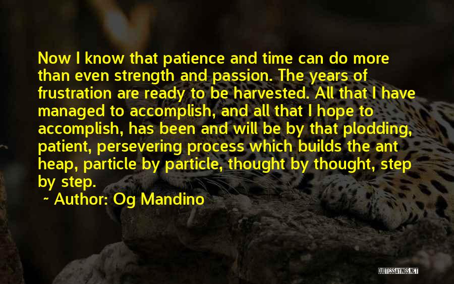 Frustration And Patience Quotes By Og Mandino