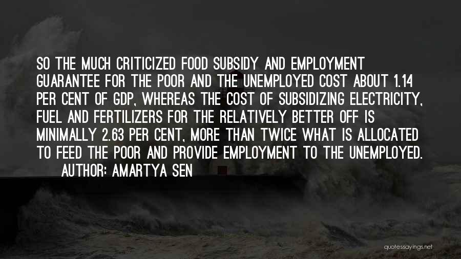 Fuel Subsidy Quotes By Amartya Sen