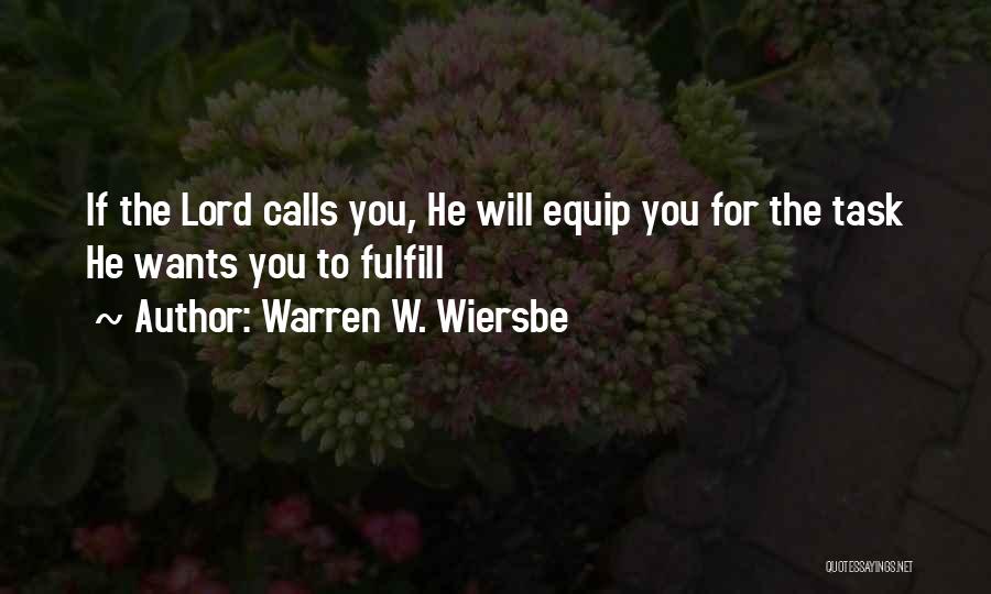 Fulfill Wish Quotes By Warren W. Wiersbe
