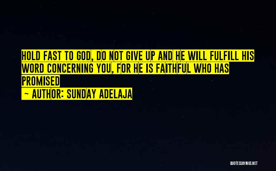 Fulfill Your Promise Quotes By Sunday Adelaja