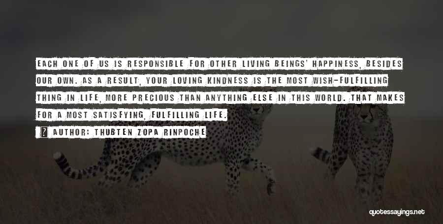 Fulfilling Happiness Quotes By Thubten Zopa Rinpoche