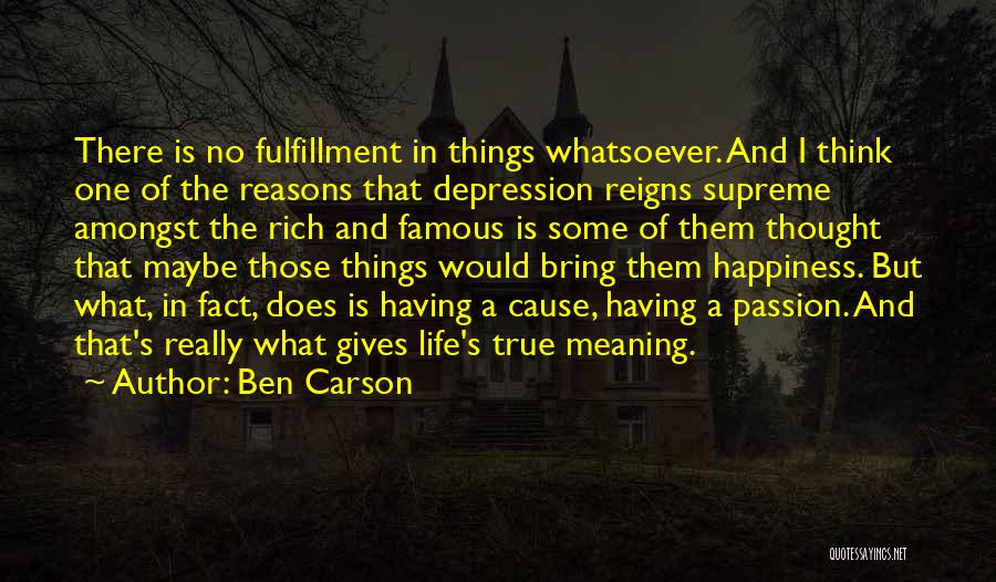 Fulfillment In Life Quotes By Ben Carson