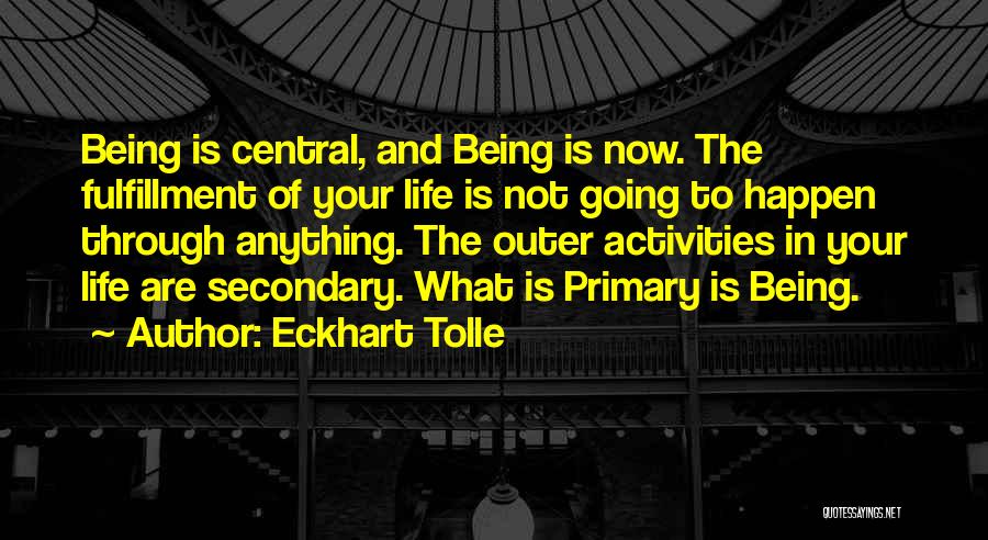 Fulfillment In Life Quotes By Eckhart Tolle